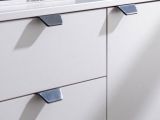 Cassettiera Bianco Nero 2 Cassetti Apertura Battente, Scorrevole 135x40x95h cm, Chiusura Battente, Scorrevole - Mainarda