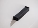 Cassettiera Bianco Nero 3 Cassetti Apertura Scorrevole 80x40x90h cm, Chiusura Scorrevole - Portio