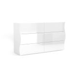 Cassettiera camera da letto bianca lucida 155x81h cm - Aton