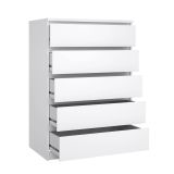 Cassettiera cassetti grandi bianca lucida 77x111h cm - Ansel