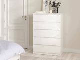 Cassettiera cassetti grandi bianca lucida 77x111h cm - Ansel