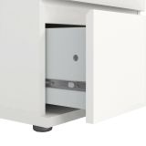 Cassettiera Cezanne, Settimino multiuso, Comò camera da letto, Mobile con cassetti, 40x40 h107 cm, Bianco