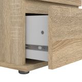 Cassettiera Cezanne, Settimino multiuso, Comò camera da letto, Mobile con cassetti, 40x40 h107 cm, Quercia