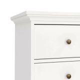 Cassettiera Clairett, Settimino multiuso, Comò camera da letto, Mobile con cassetti, 96x49 h87 cm, Bianco