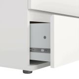 Cassettiera Clarice, Settimino multiuso, Comò camera da letto, Mobile con cassetti, 77x40 h107 cm, Bianco