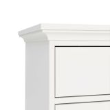Cassettiera Colombe, Settimino multiuso, Comò camera da letto, Mobile con cassetti, 96x49 h139 cm, Bianco