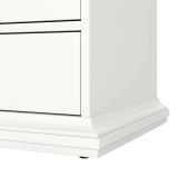 Cassettiera Colombe, Settimino multiuso, Comò camera da letto, Mobile con cassetti, 96x49 h139 cm, Bianco
