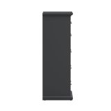 Cassettiera Colombe, Settimino multiuso, Comò camera da letto, Mobile con cassetti, 96x49 h139 cm, Grigio