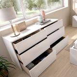Cassettiera con maniglie bianca 120x62h cm - Avana