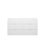 Cassettiera con maniglie bianca 120x62h cm - Avana