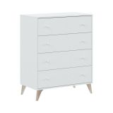 Cassettiera con maniglie bianca 78x95h cm - Aquilea