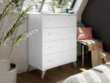 Cassettiera con maniglie bianca 78x95h cm - Aquilea