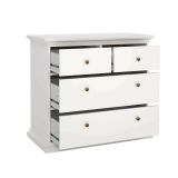 Cassettiera con maniglie bianca 96x86h cm - Arika