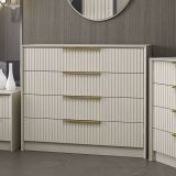 Cassettiera con maniglie cemento 100x85h cm - Nepartak