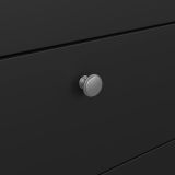 Cassettiera con maniglie nera 82x98h cm - Nicholas