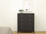 Cassettiera con maniglie nera 82x98h cm - Nicholas