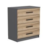 Cassettiera con maniglie noce 70x42h cm - Kalmaegi