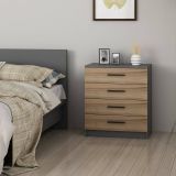 Cassettiera con maniglie noce 70x42h cm - Kalmaegi