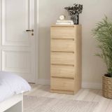Cassettiera con maniglie rovere 50x111h cm - Achaldi