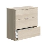 Cassettiera con maniglie rovere 77x80h cm - Rea