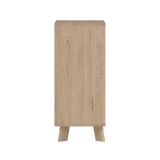 Cassettiera con maniglie rovere e bianca 78x92h cm - Alamid