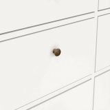 Cassettiera Coraline, Settimino multiuso, Comò camera da letto, Mobile con cassetti, 183x49 h87 cm, Bianco