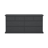 Cassettiera Coraline, Settimino multiuso, Comò camera da letto, Mobile con cassetti, 183x49 h87 cm, Grigio