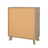 Cassettiera Deirdre, Settimino multiuso, Comò camera da letto, Mobile con cassetti, 40x79 h92 cm, Rovere e Bianco