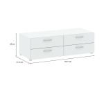 Cassettiera economica bianca 110x35h cm - Gignod