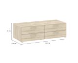 Cassettiera economica rovere 110x35h cm - Gignod