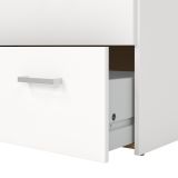 Cassettiera Elise, Settimino multiuso, Comò camera da letto, Mobile con cassetti, 74x36 h114 cm, Bianco