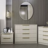 Cassettiera Gaspra, Settimino multiuso, Comò camera da letto, Mobile con cassetti, 100x45 h85 cm, Cemento