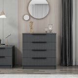 Cassettiera Gaspra, Settimino multiuso, Comò camera da letto, Mobile con cassetti, 72x42 h77 cm, Antracite