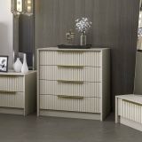 Cassettiera Gaspra, Settimino multiuso, Comò camera da letto, Mobile con cassetti, 72x45 h77 cm, Cemento