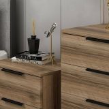 Cassettiera Gaspra, Settimino multiuso, Comò camera da letto, Mobile con cassetti, 73x42 h77 cm, Noce