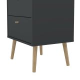 Cassettiera Genevieve, Settimino multiuso, Comò camera da letto, Mobile con cassetti, 39x50 h120 cm, Grigio
