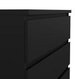 Cassettiera Georgette, Settimino multiuso, Comò camera da letto, Mobile con cassetti, 50x77 h111 cm, Nero