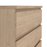 Cassettiera Georgette, Settimino multiuso, Comò camera da letto, Mobile con cassetti, 50x77 h111 cm, Rovere