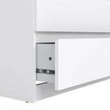 Cassettiera Georgette, Settimino multiuso, Comò camera da letto, Mobile con cassetti, 77x50 h111 cm, Bianco