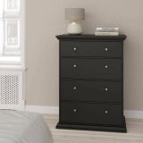 Cassettiera grande nera 86x115h cm - Lehar