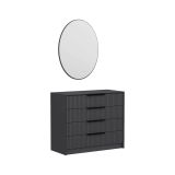 Cassettiera in legno antracite 100x45h cm - Jebi