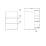 Cassettiera in legno bianca 51x70h cm - Adonino