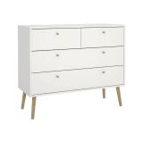 Cassettiera in legno bianca 98x81h cm - Pelagie