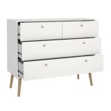 Cassettiera in legno bianca 98x81h cm - Pelagie