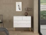 Cassettiera in legno bianca 98x81h cm - Pelagie