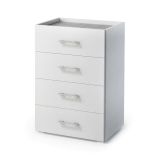 Cassettiera in legno bianca e cemento 50x87h cm - Avim