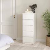 Cassettiera in legno bianca lucida 40x50x111h cm - Achaldi