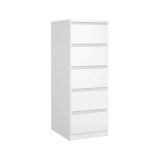 Cassettiera in legno bianca lucida 40x50x111h cm - Achaldi