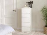 Cassettiera in legno bianca lucida 40x50x111h cm - Achaldi