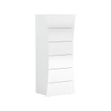 Cassettiera in legno bianca lucida 50x121h cm - Arignano